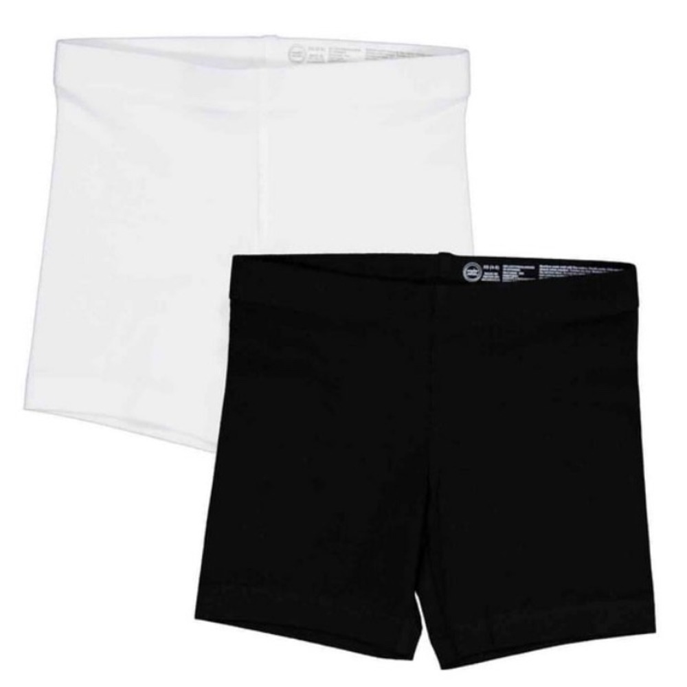 Wonder Nation Girls 2PK Bike Shorts Black White Size M 8 HQ021264H